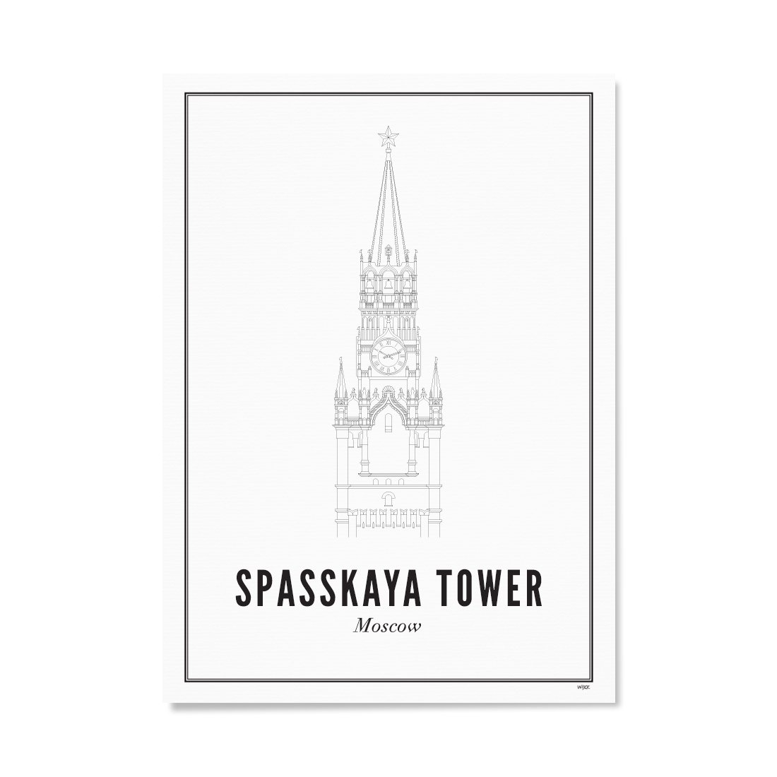 Affiches de Moscou - Tour-Spasskaia | WIJCK.